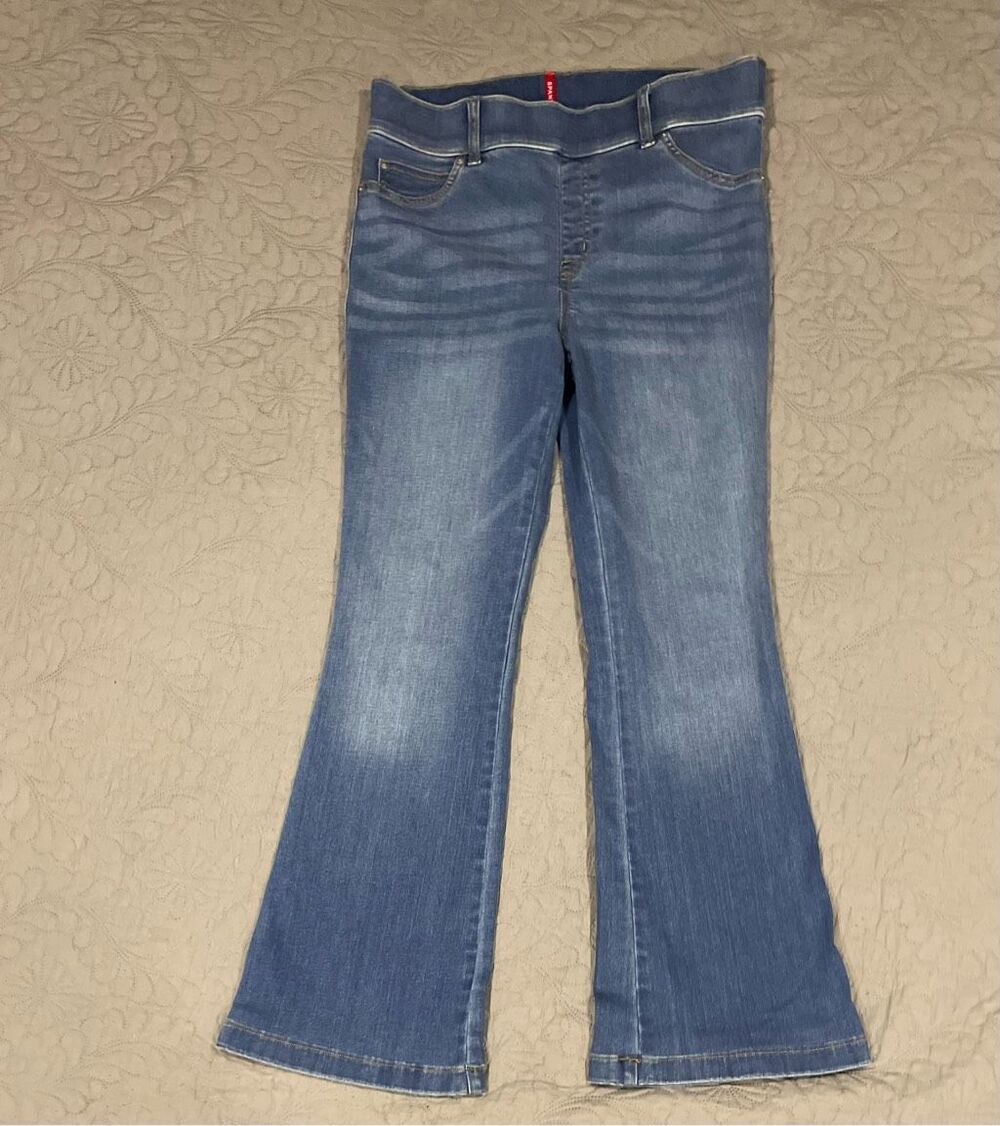 SPANX Medium Wash Stretchy Flare Pull On Large